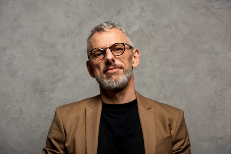 Man Poses Wearing Eye Glasses