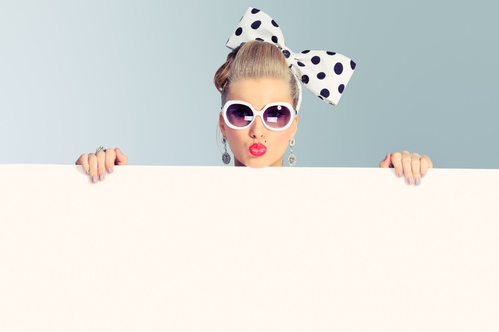 Girl Poses Wearing Eye Glasses